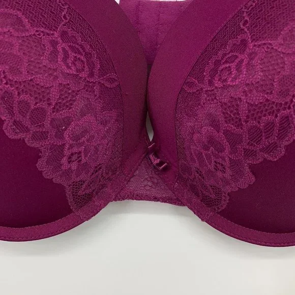 Maidenform Self Expressions Bra Womens 40DD Purple Lace Underwire Push Up - Picture 5 of 10